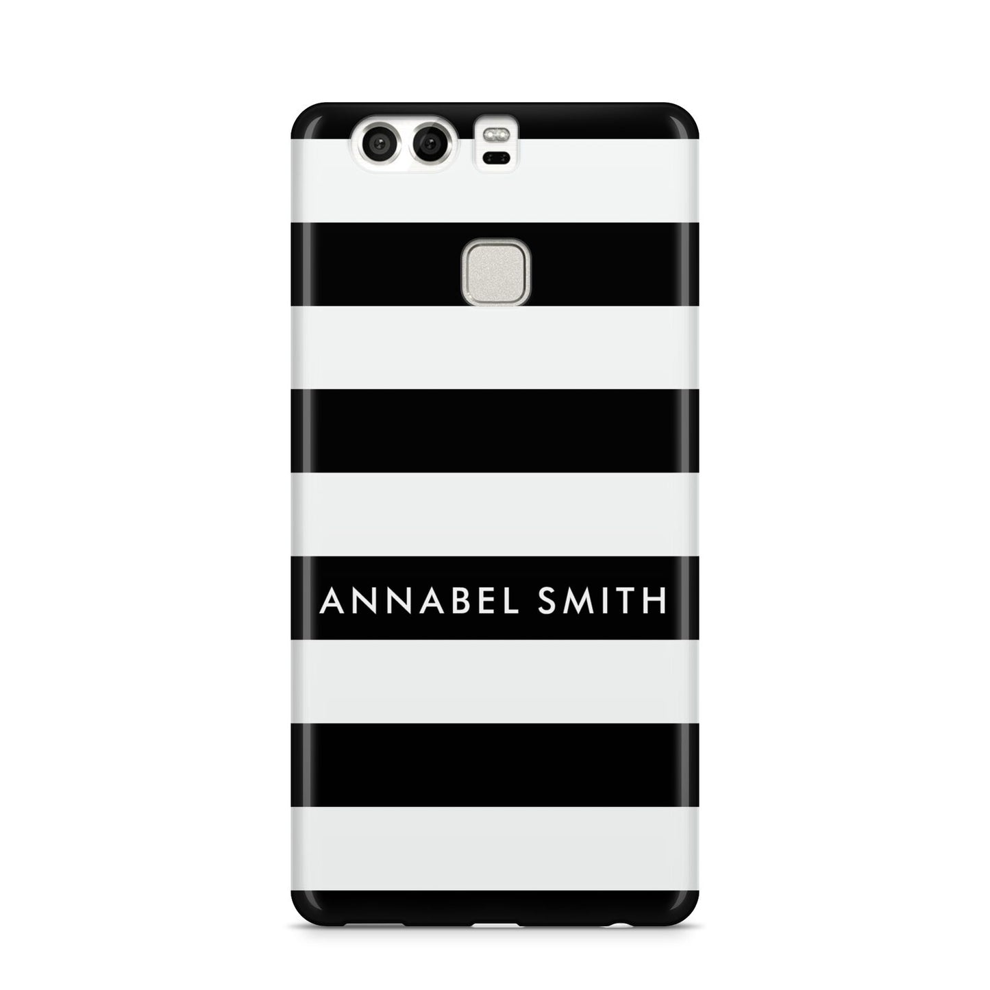 Personalised Black Striped Name or Initials Huawei P9 Case