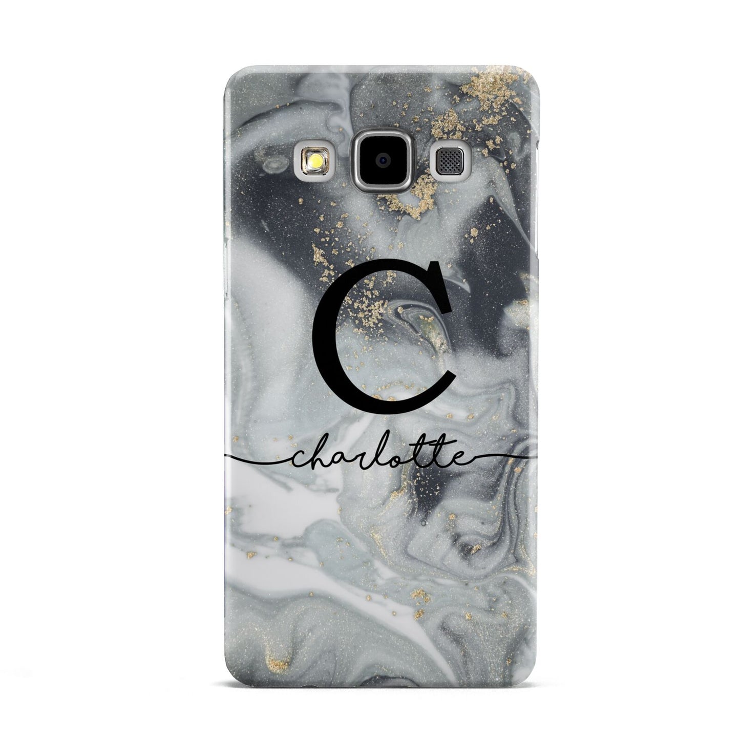 Personalised Black Swirl Marble Text Samsung Galaxy A5 Case