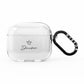 Personalised Black Text Transparent AirPods Clear Case 3rd Gen