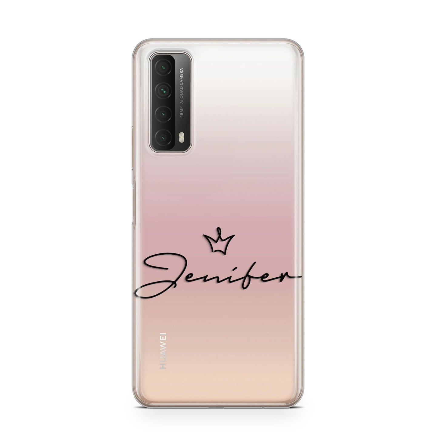 Personalised Black Text Transparent Huawei P Smart 2021