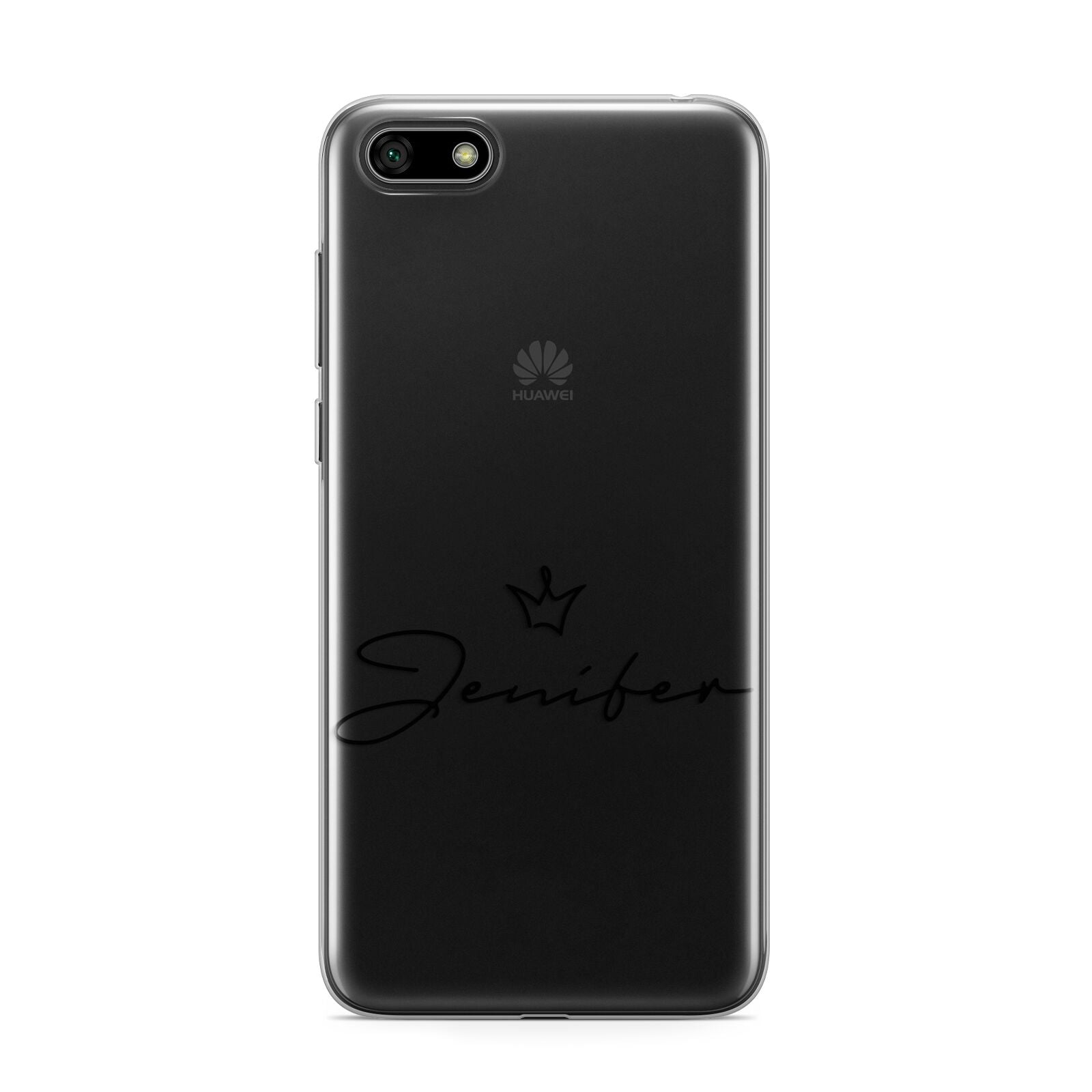 Personalised Black Text Transparent Huawei Y5 Prime 2018 Phone Case