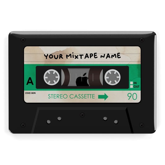 Personalised Black and Green Mixtape Apple MacBook Case