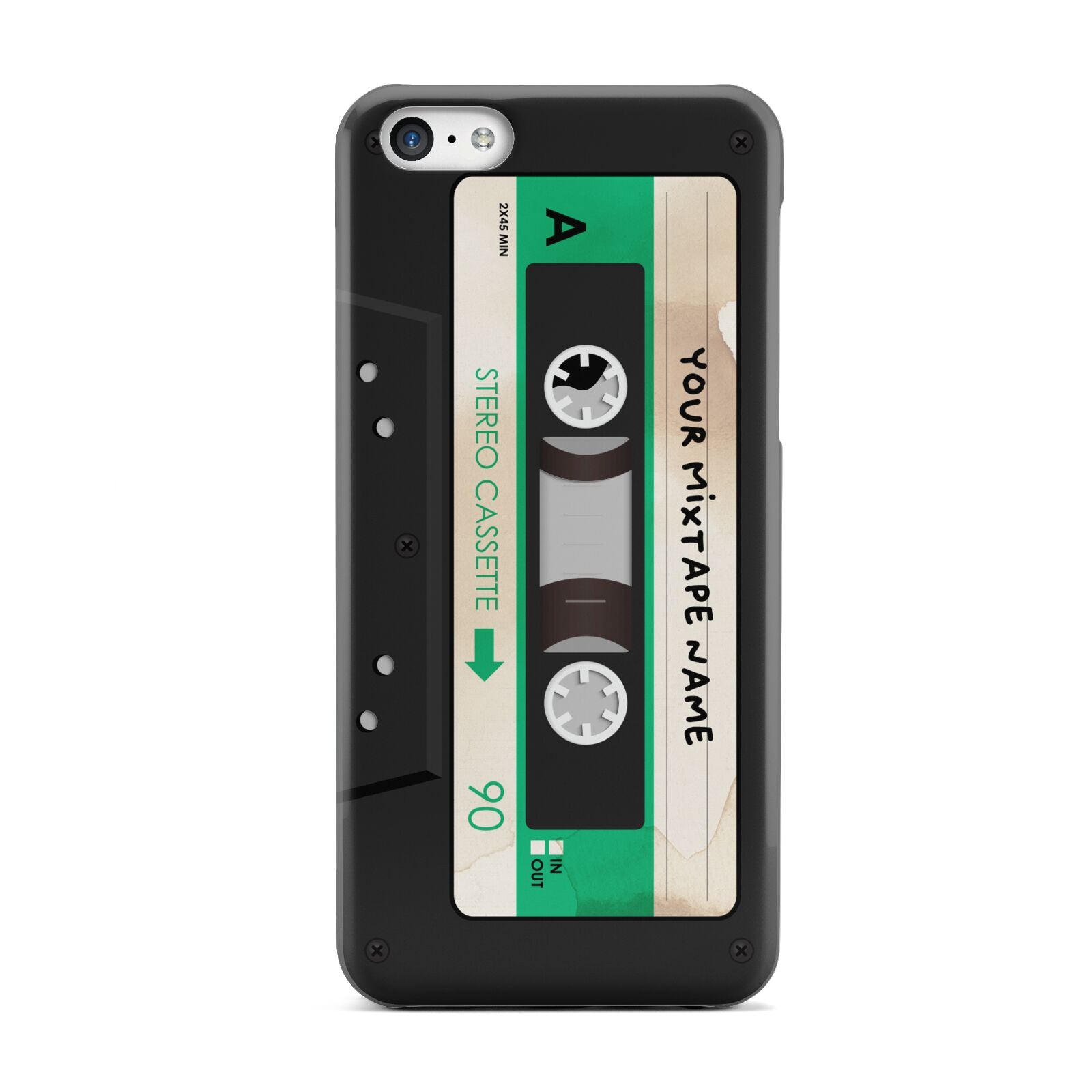 Personalised Black and Green Mixtape Apple iPhone 5c Case