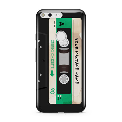 Personalised Black and Green Mixtape Google Pixel Case