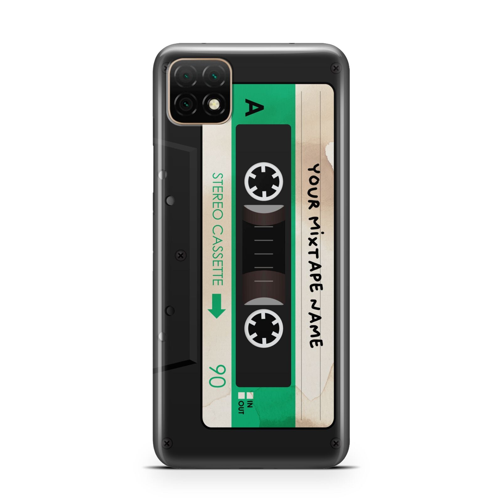 Personalised Black and Green Mixtape Huawei Enjoy 20 Phone Case