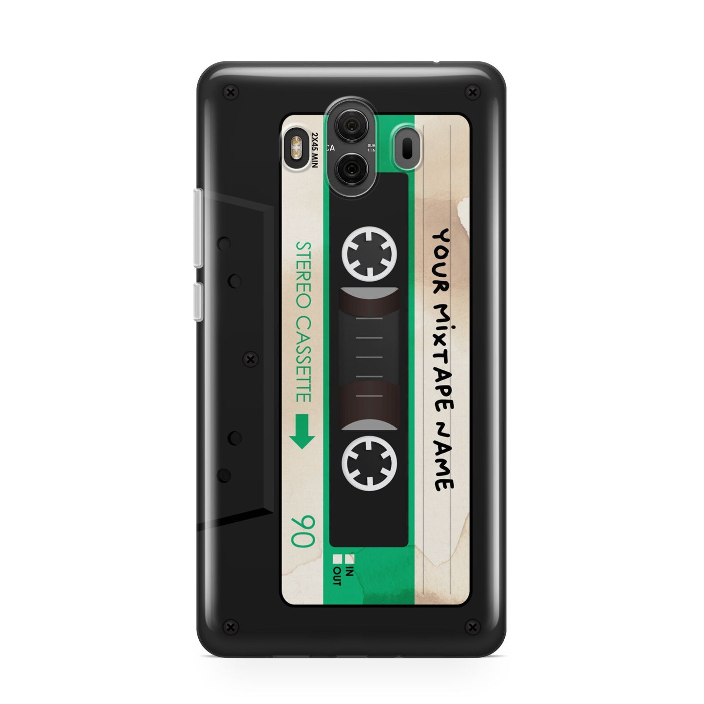 Personalised Black and Green Mixtape Huawei Mate 10 Protective Phone Case