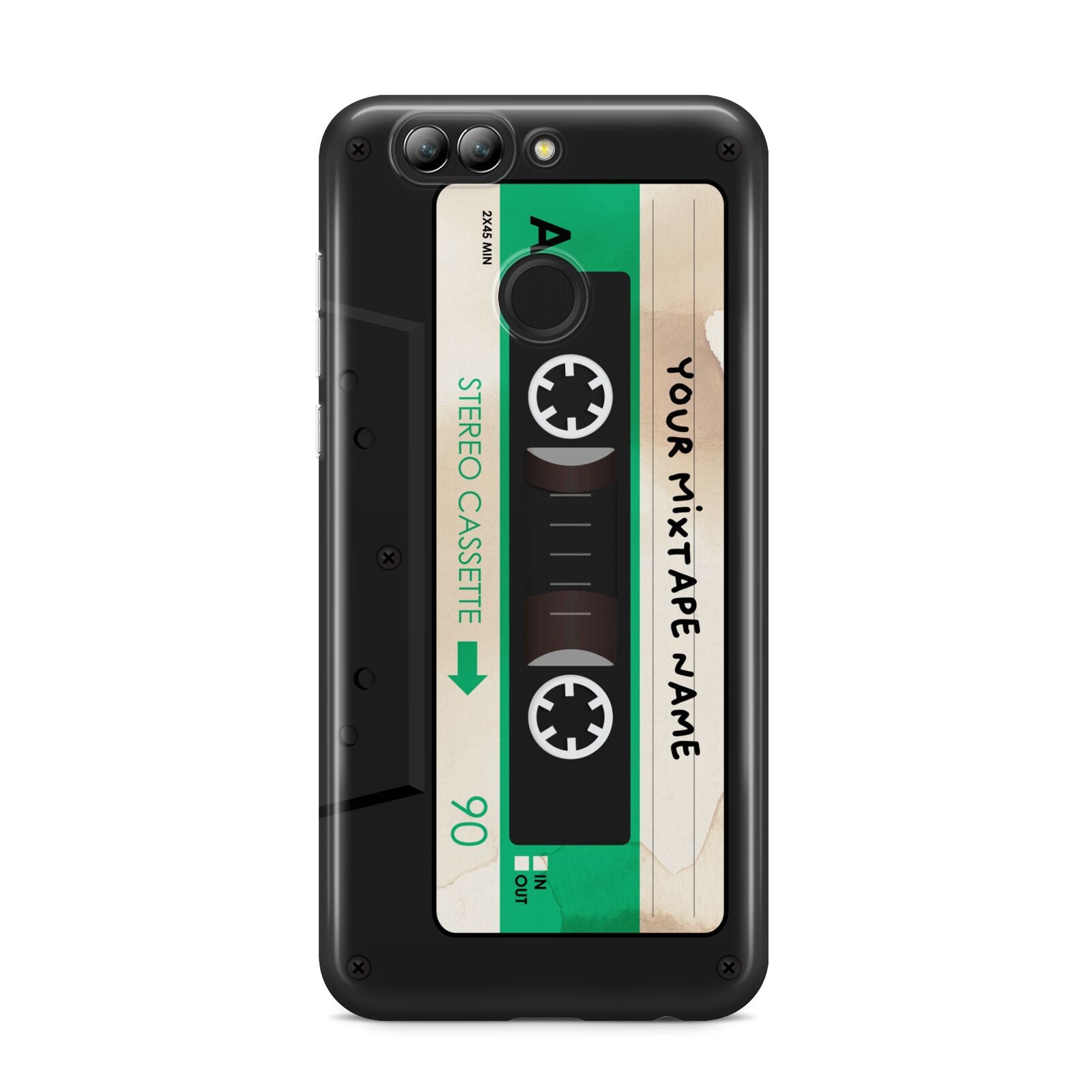 Personalised Black and Green Mixtape Huawei Nova 2s Phone Case