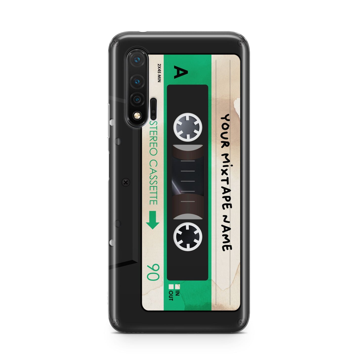 Personalised Black and Green Mixtape Huawei Nova 6 Phone Case