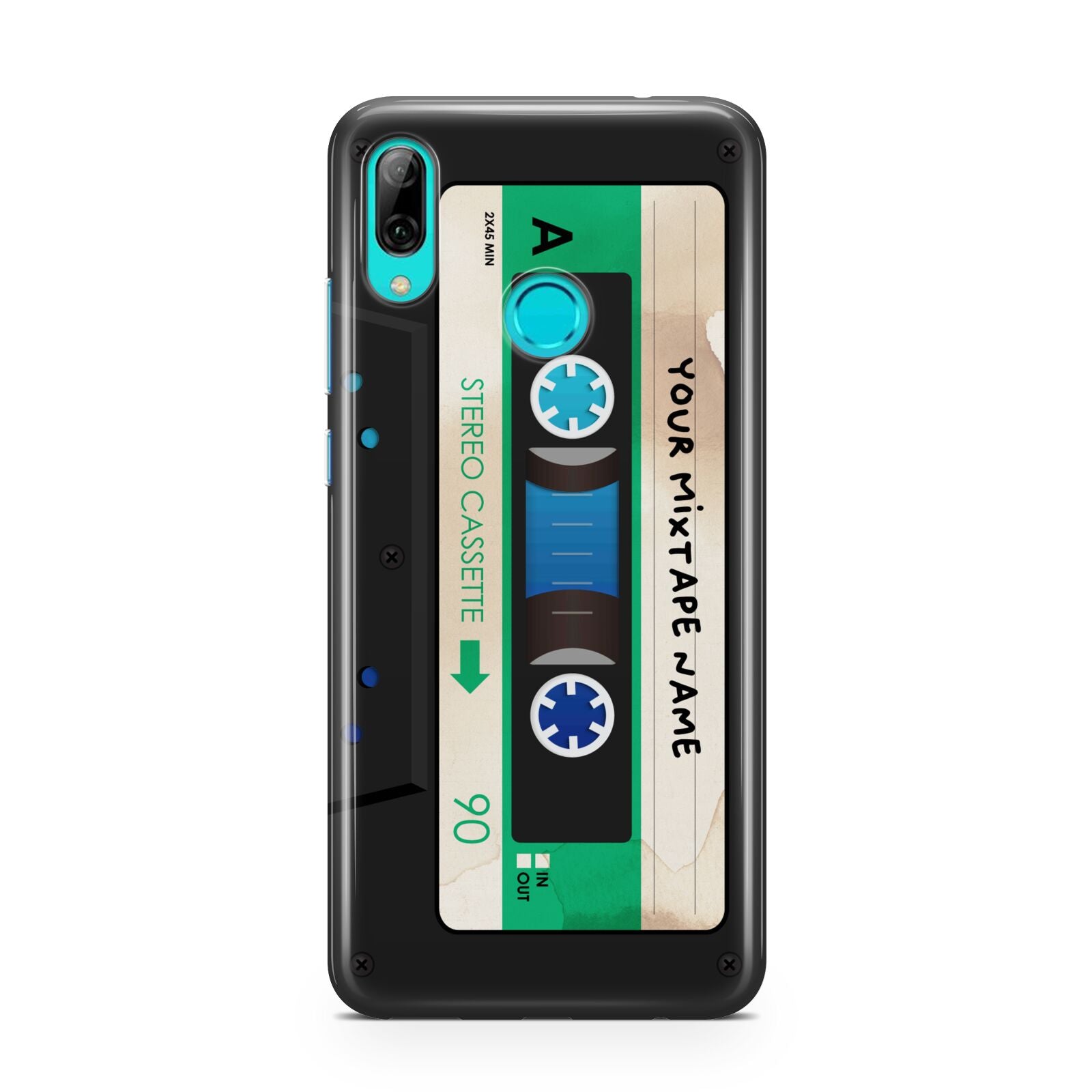 Personalised Black and Green Mixtape Huawei P Smart 2019 Case