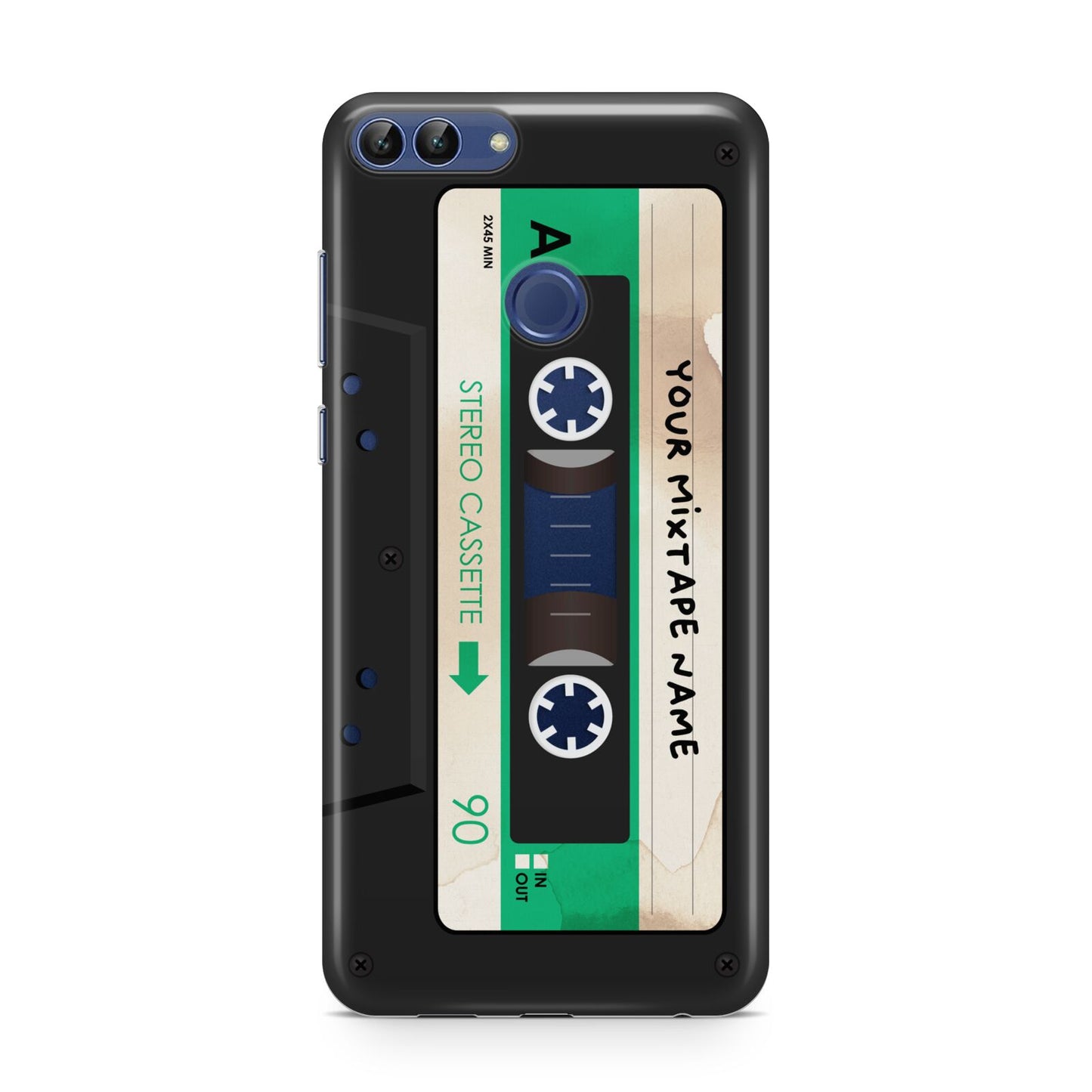 Personalised Black and Green Mixtape Huawei P Smart Case