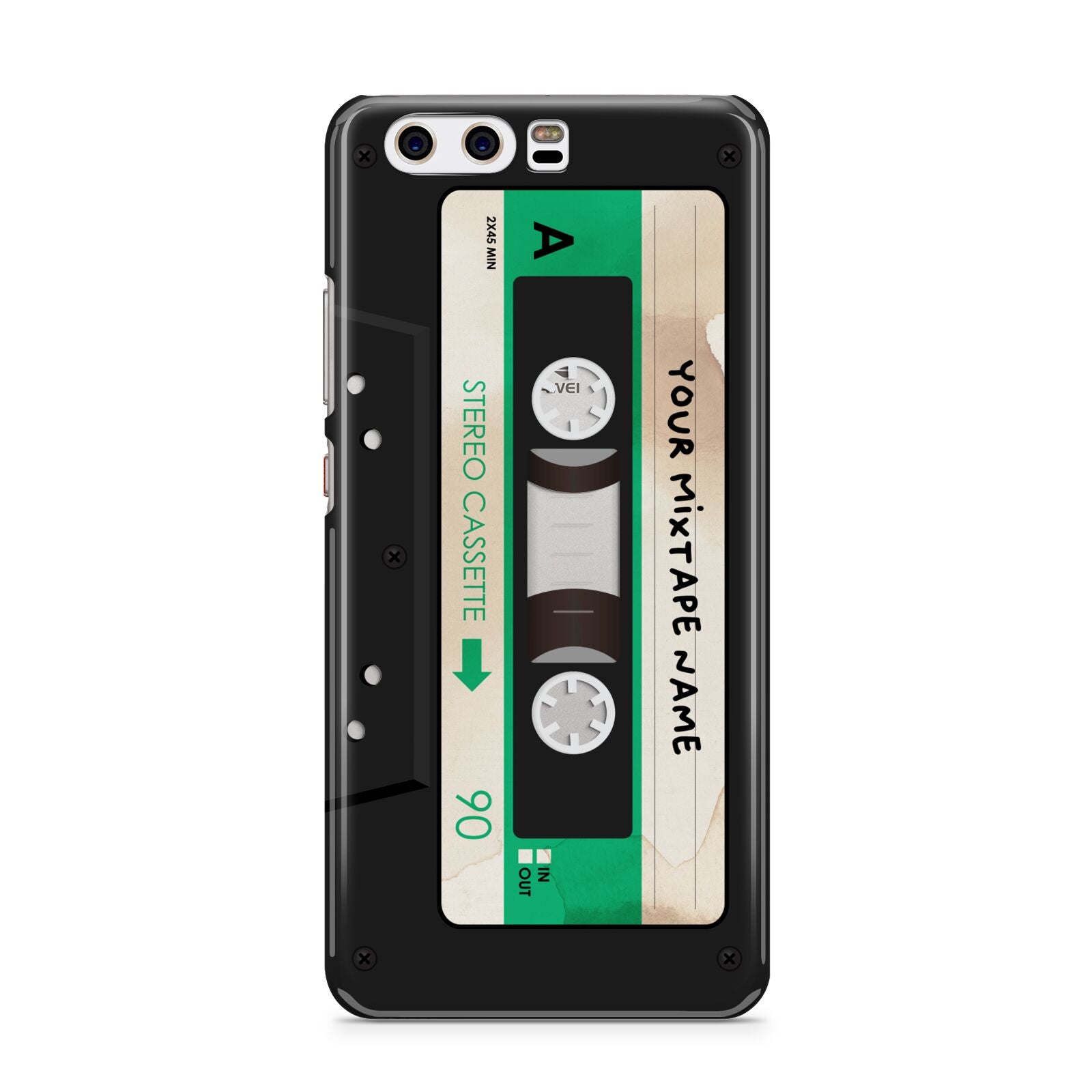 Personalised Black and Green Mixtape Huawei P10 Phone Case