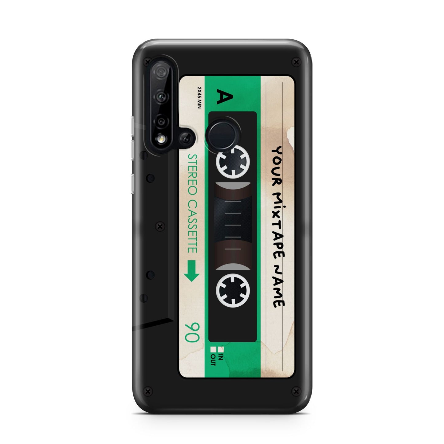 Personalised Black and Green Mixtape Huawei P20 Lite 5G Phone Case