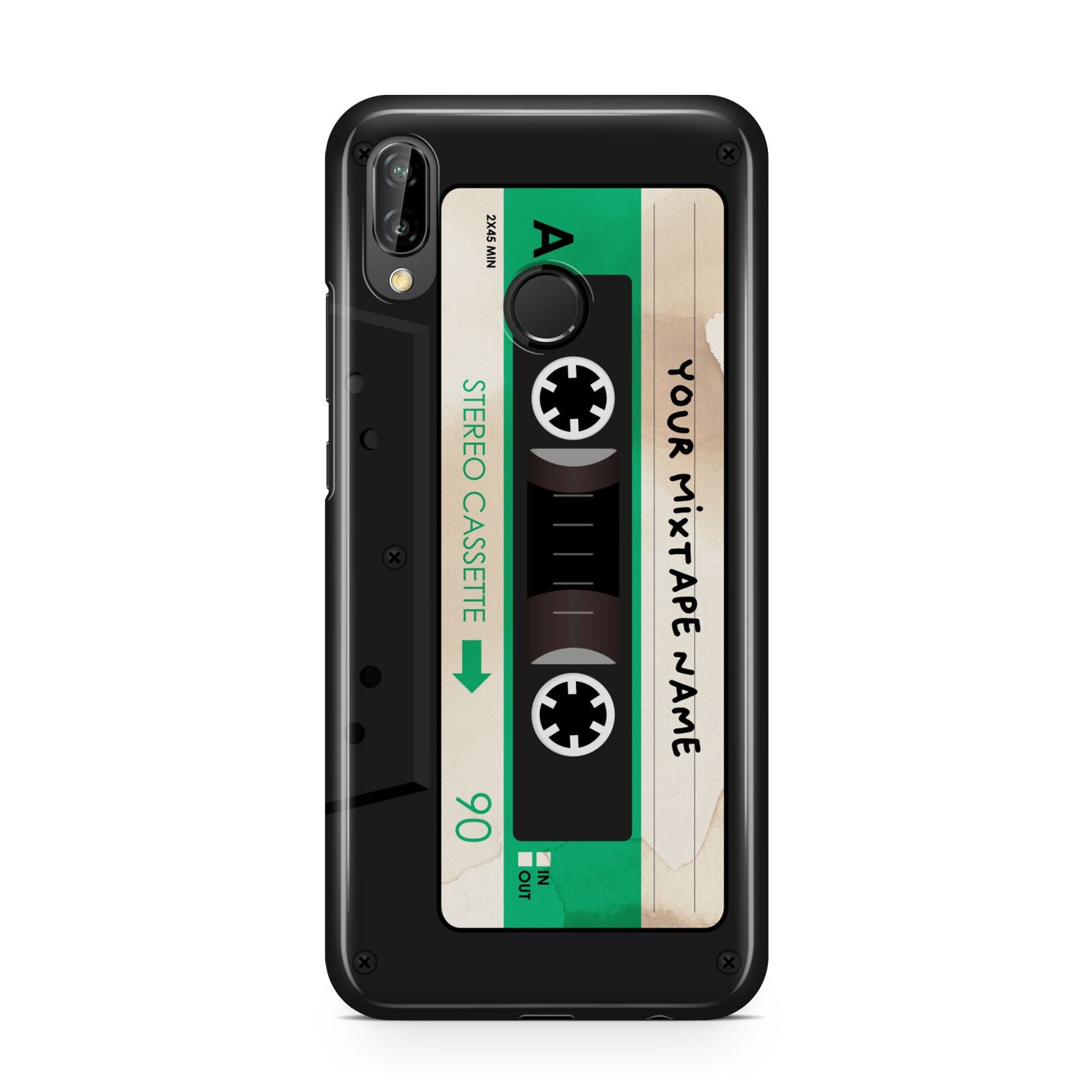 Personalised Black and Green Mixtape Huawei P20 Lite Phone Case