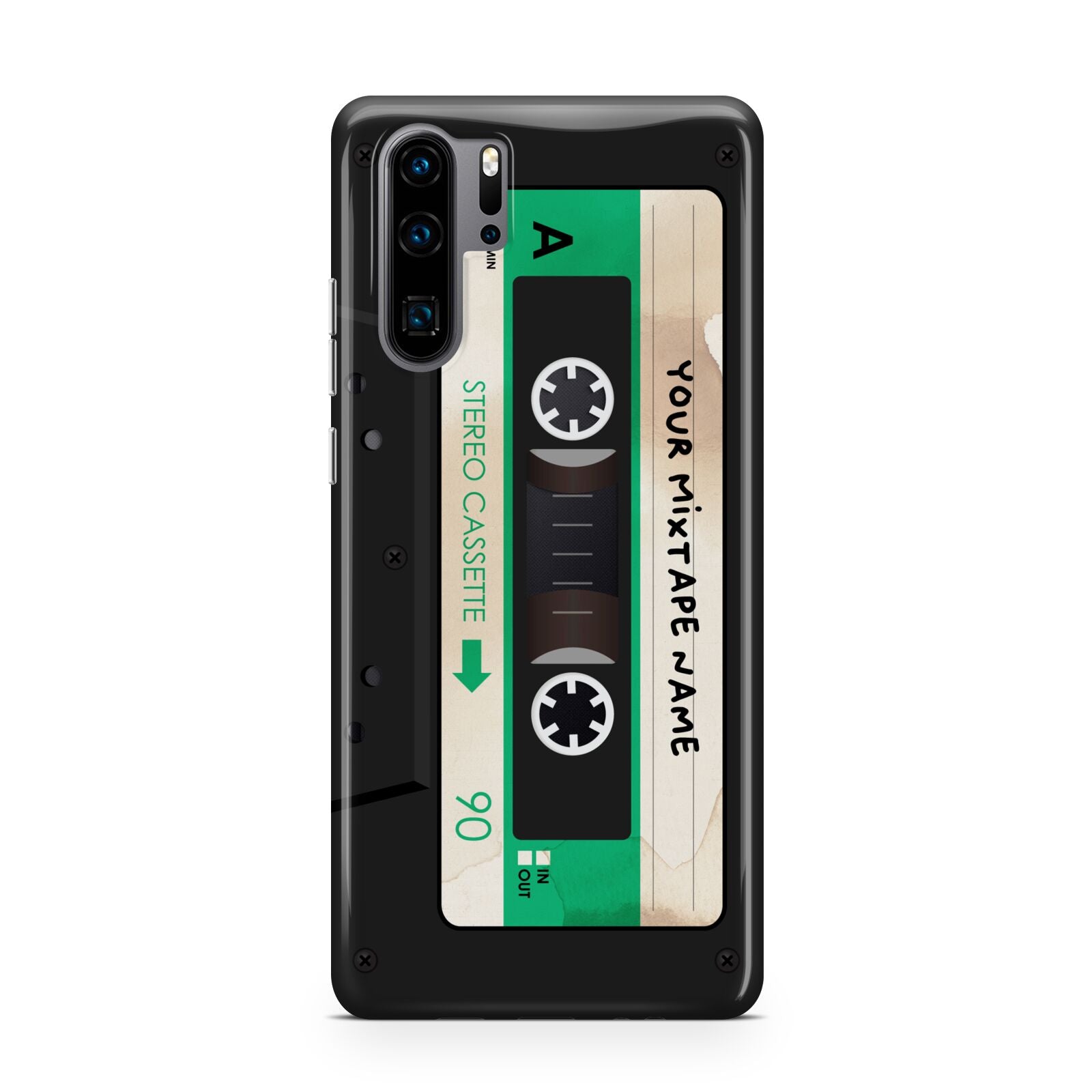 Personalised Black and Green Mixtape Huawei P30 Pro Phone Case