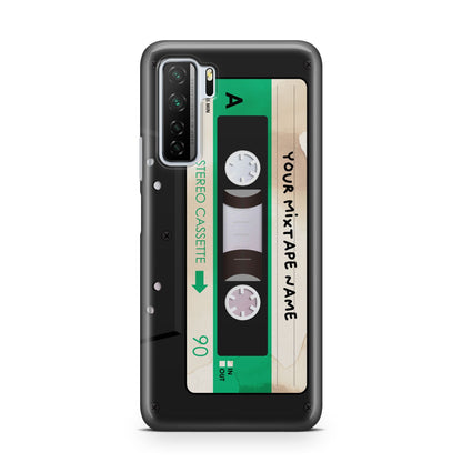 Personalised Black and Green Mixtape Huawei P40 Lite 5G Phone Case