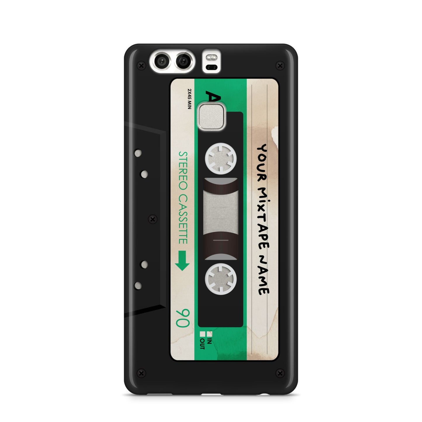 Personalised Black and Green Mixtape Huawei P9 Case