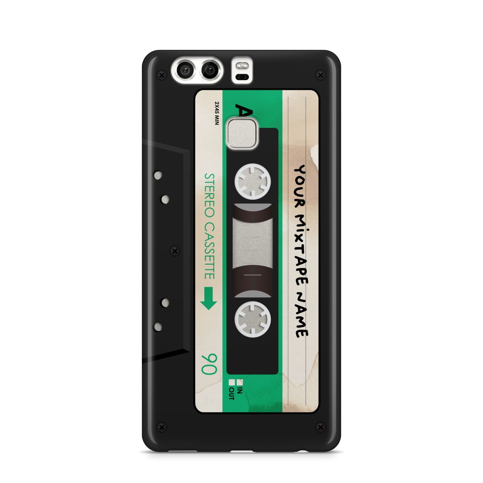 Personalised Black and Green Mixtape Huawei P9 Case