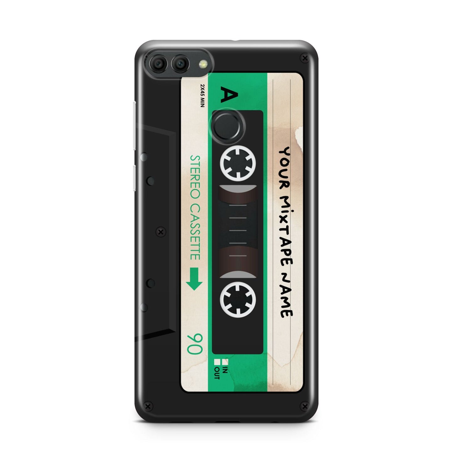 Personalised Black and Green Mixtape Huawei Y9 2018