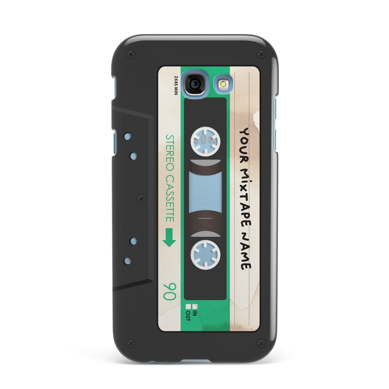 Personalised Black and Green Mixtape Samsung Galaxy A7 2017 Case