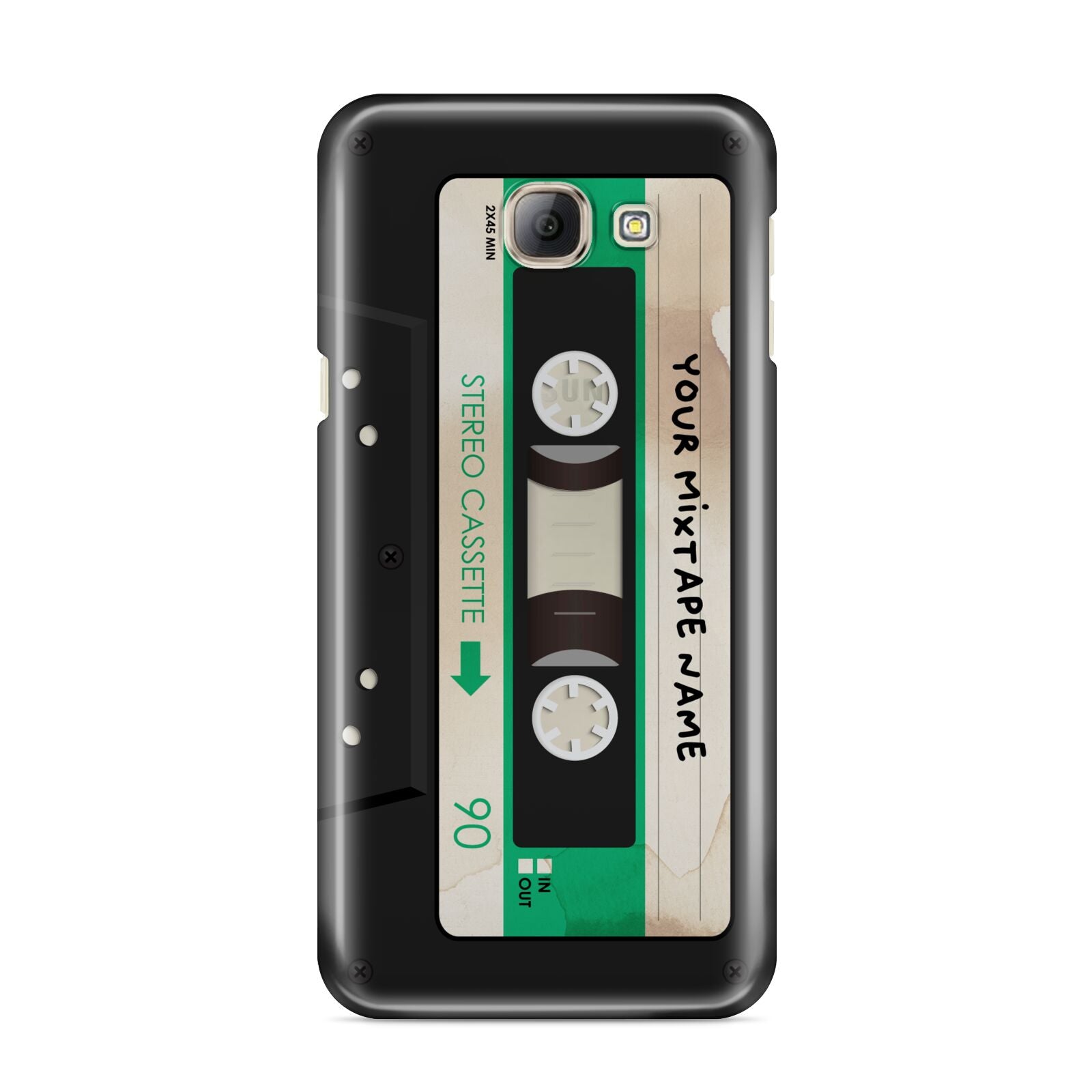 Personalised Black and Green Mixtape Samsung Galaxy A8 2016 Case