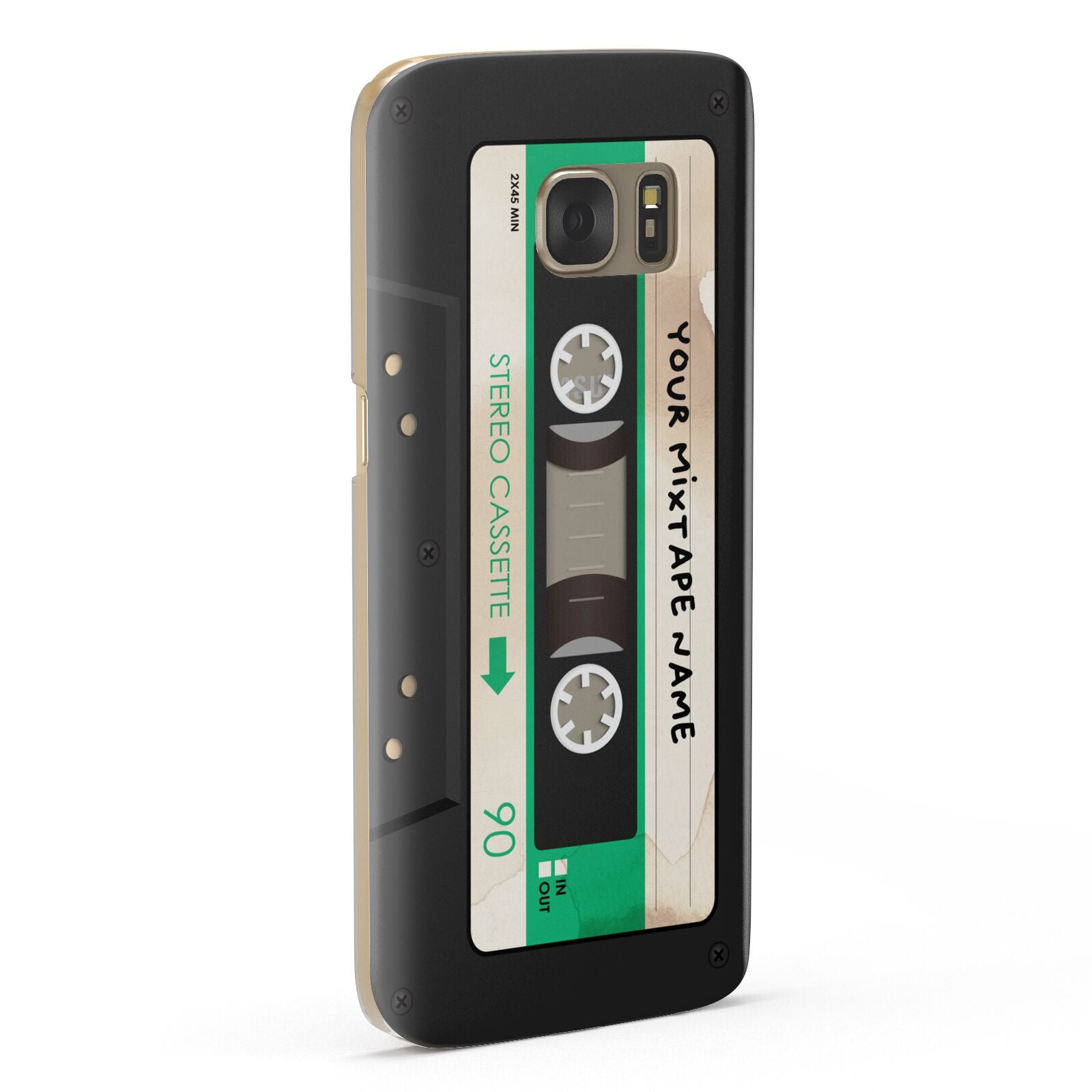 Personalised Black and Green Mixtape Samsung Galaxy Case Fourty Five Degrees