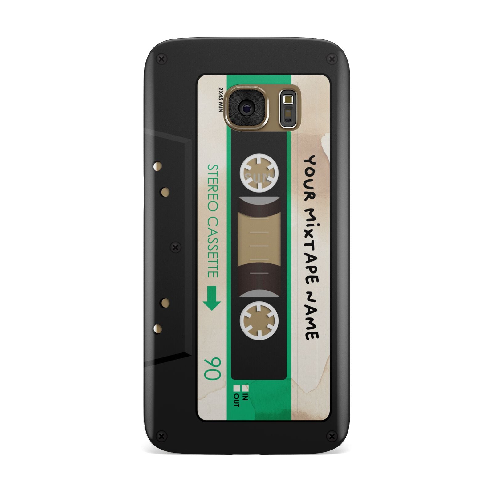 Personalised Black and Green Mixtape Samsung Galaxy Case