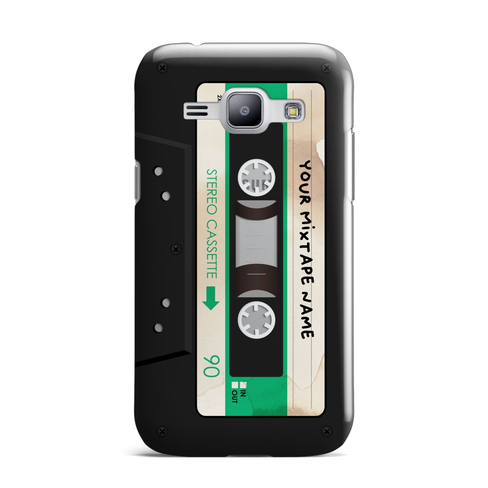 Personalised Black and Green Mixtape Samsung Galaxy J1 2015 Case