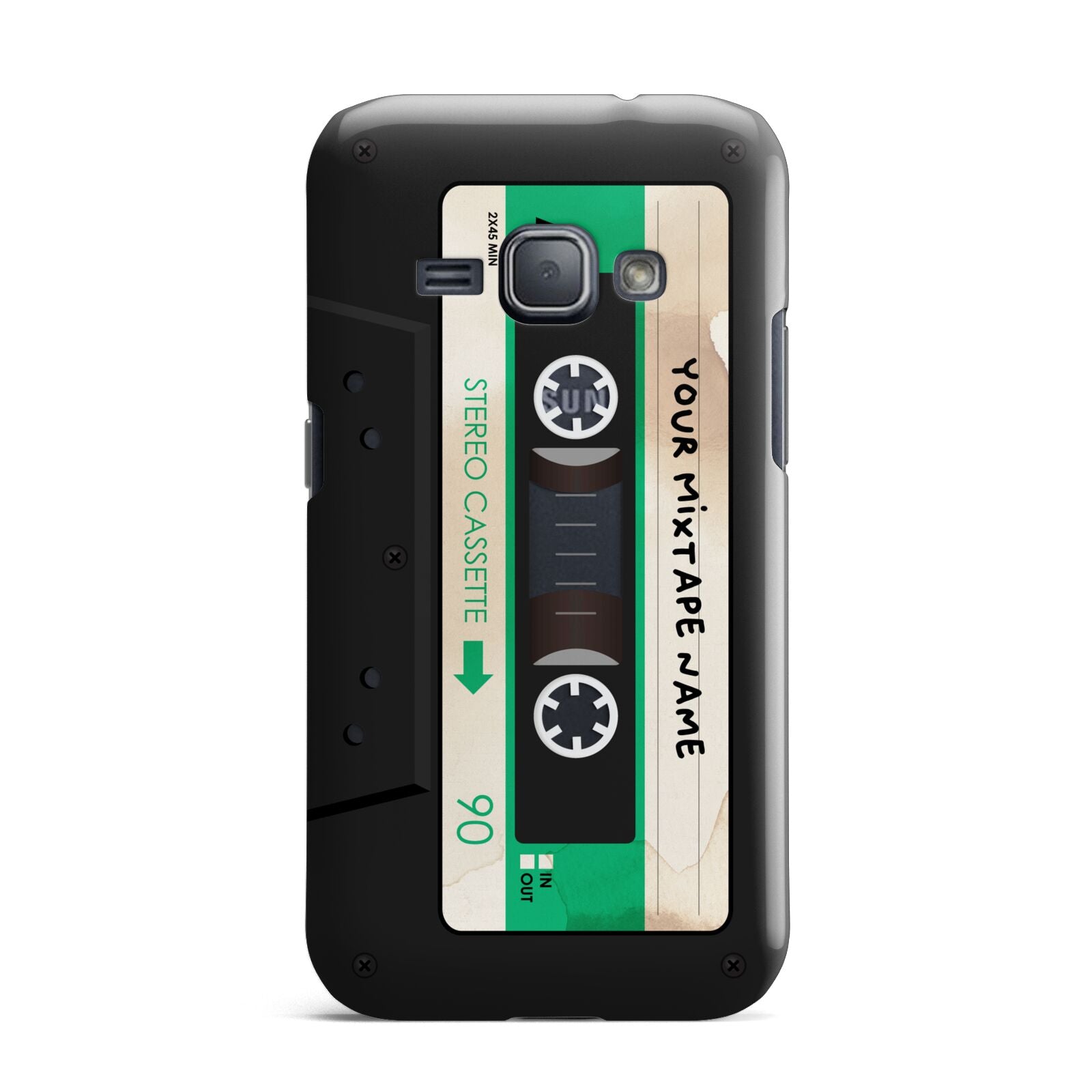 Personalised Black and Green Mixtape Samsung Galaxy J1 2016 Case