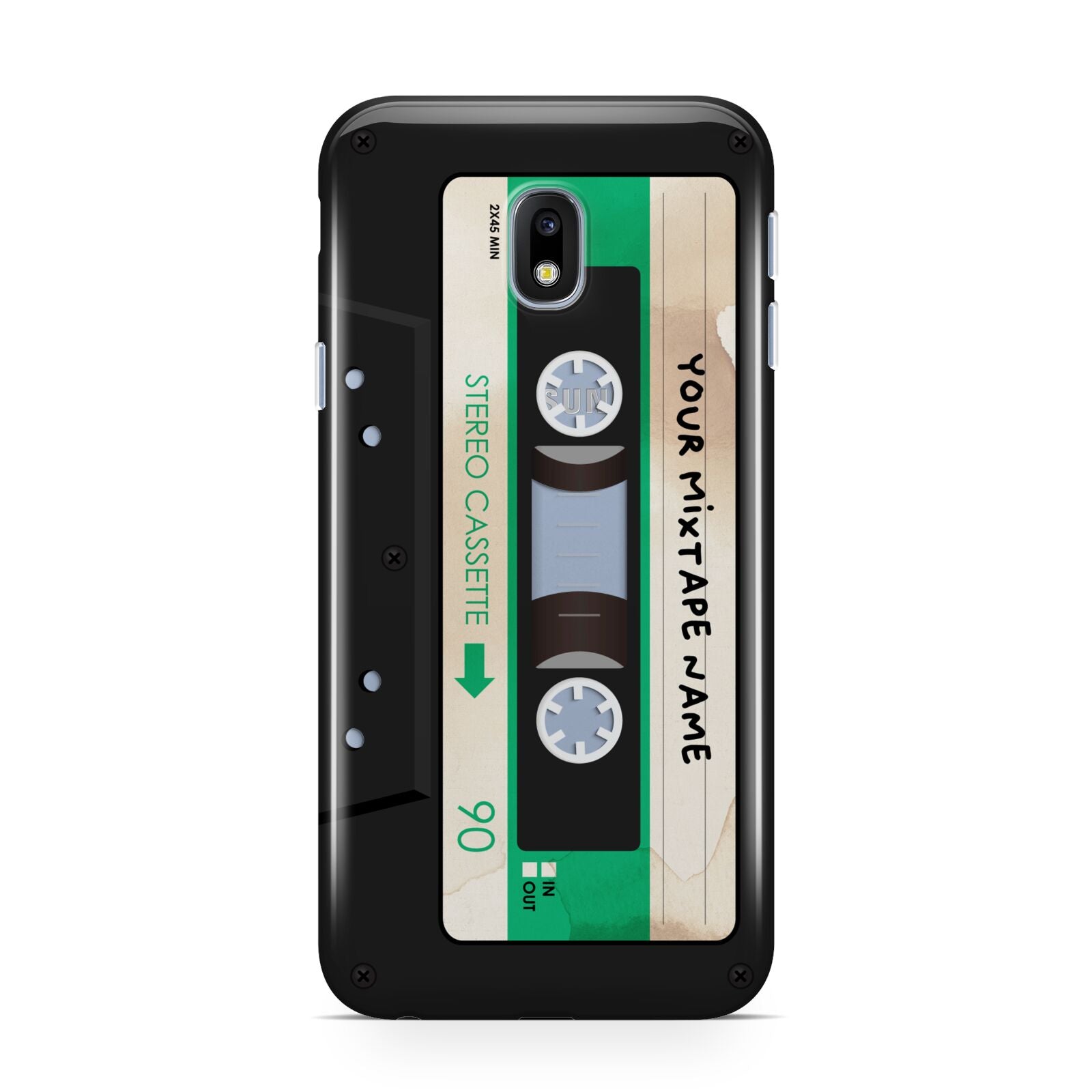 Personalised Black and Green Mixtape Samsung Galaxy J3 2017 Case