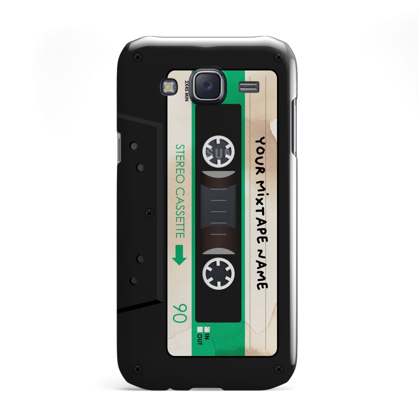 Personalised Black and Green Mixtape Samsung Galaxy J5 Case