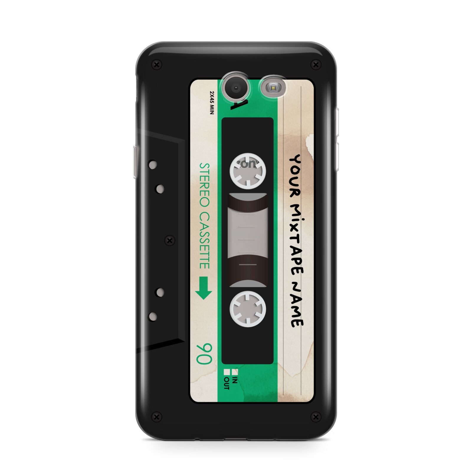 Personalised Black and Green Mixtape Samsung Galaxy J7 2017 Case