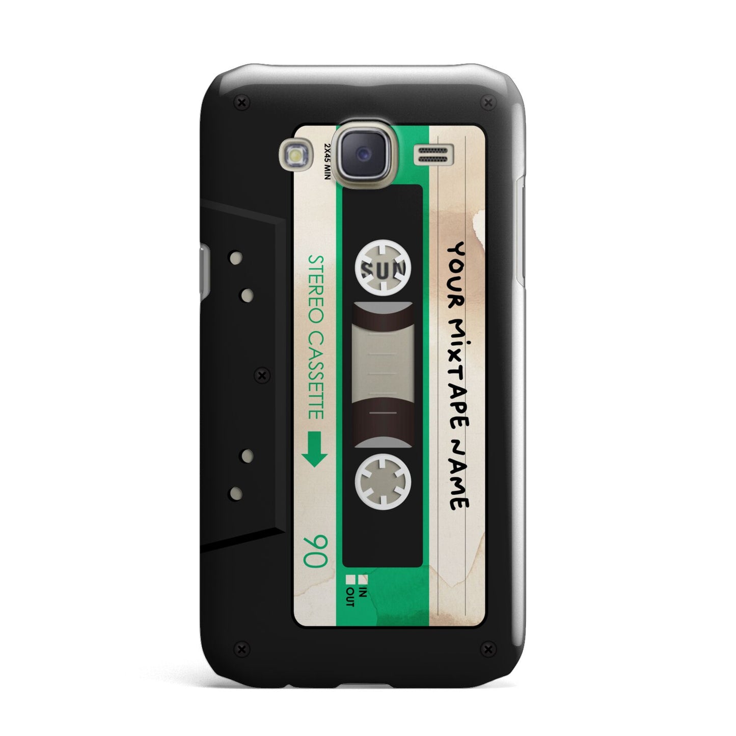 Personalised Black and Green Mixtape Samsung Galaxy J7 Case