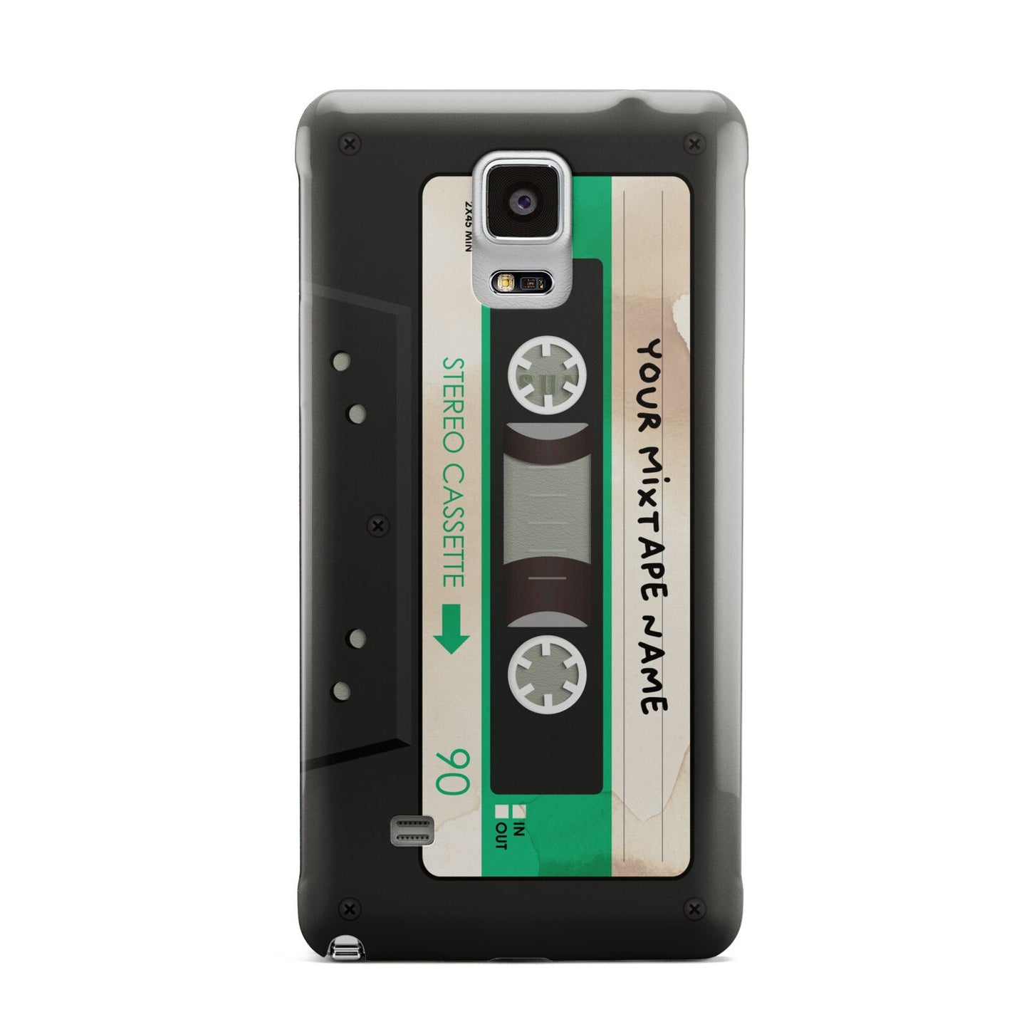 Personalised Black and Green Mixtape Samsung Galaxy Note 4 Case