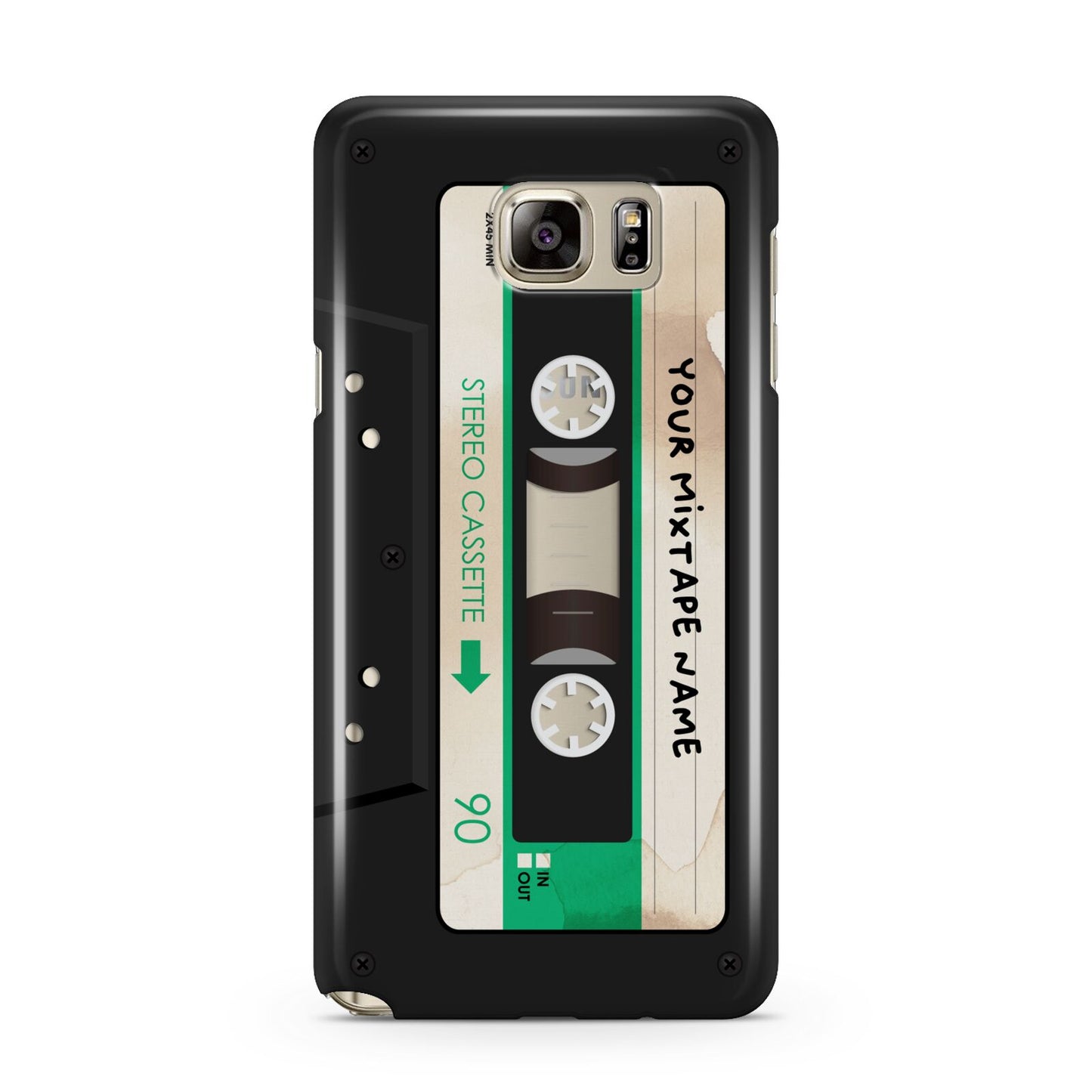 Personalised Black and Green Mixtape Samsung Galaxy Note 5 Case