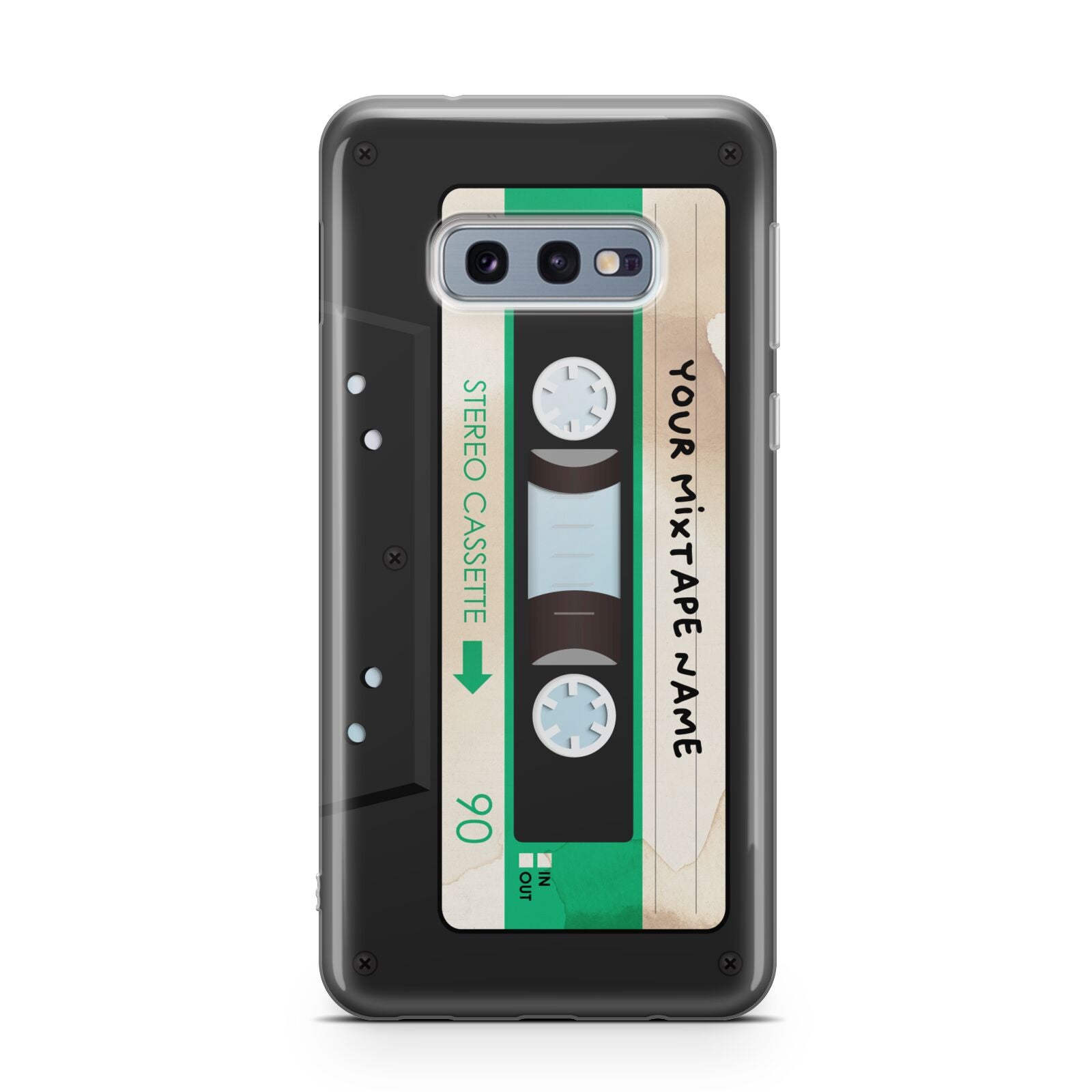 Personalised Black and Green Mixtape Samsung Galaxy S10E Case