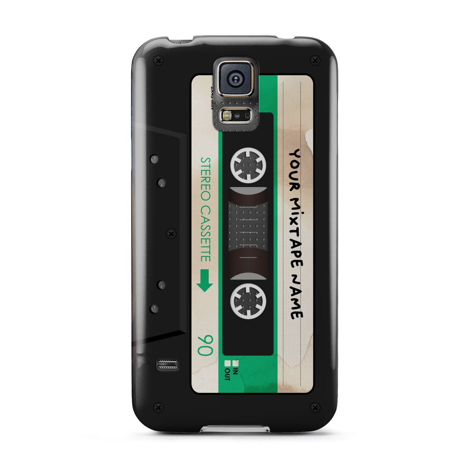 Personalised Black and Green Mixtape Samsung Galaxy S5 Case