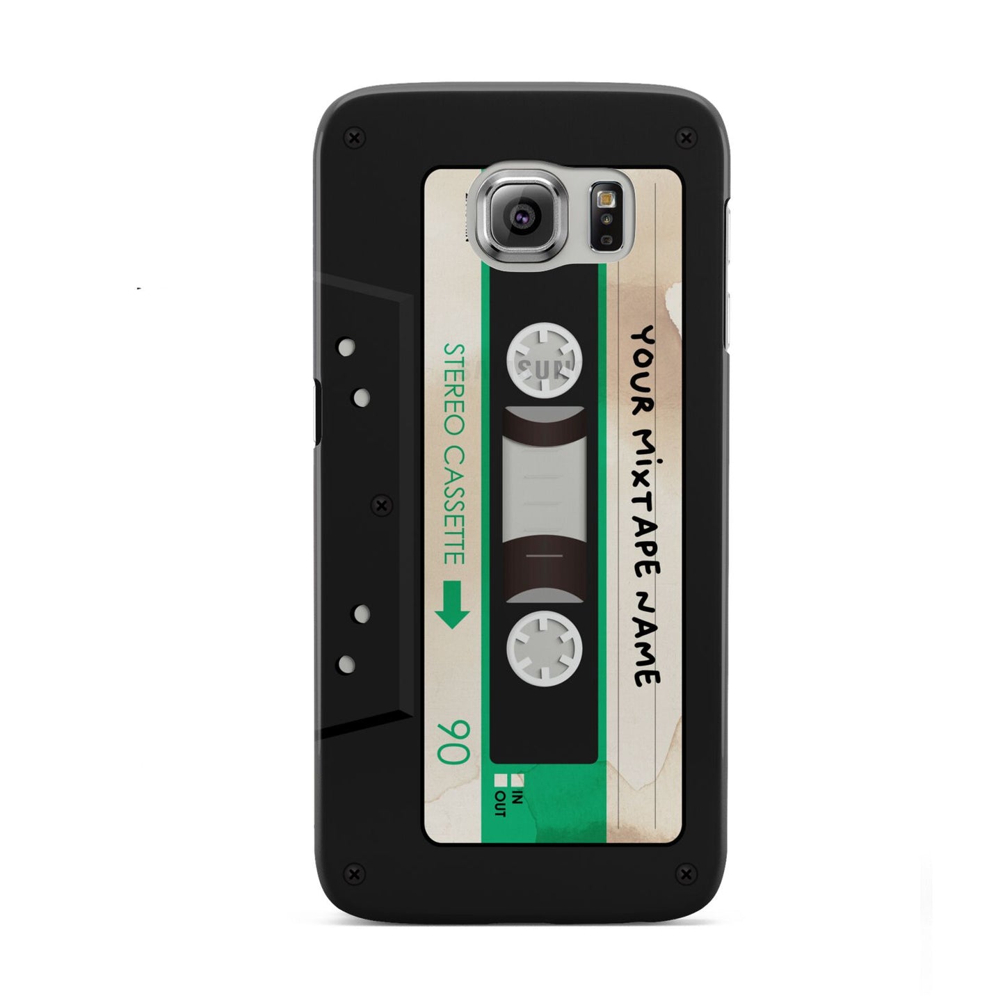 Personalised Black and Green Mixtape Samsung Galaxy S6 Case