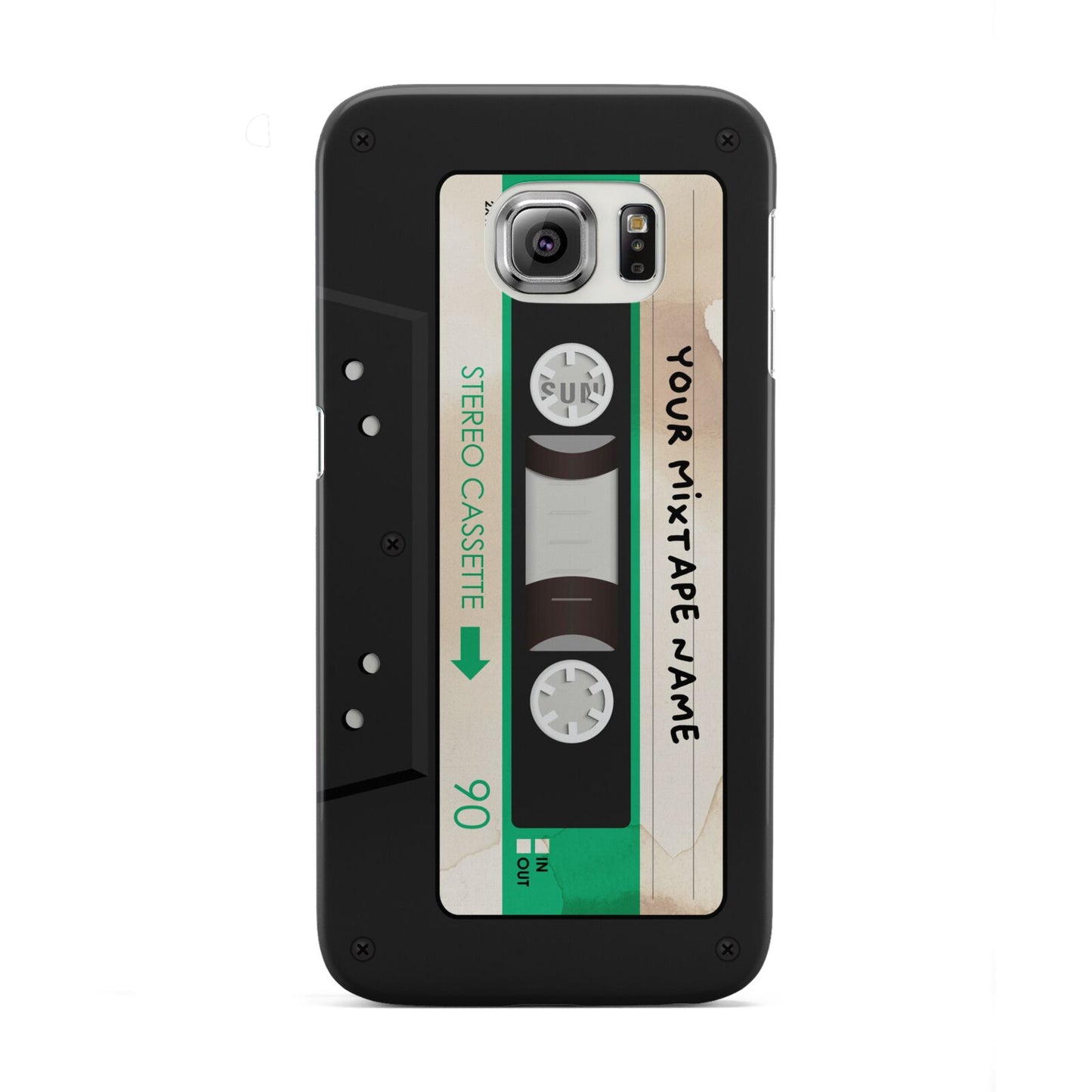 Personalised Black and Green Mixtape Samsung Galaxy S6 Edge Case