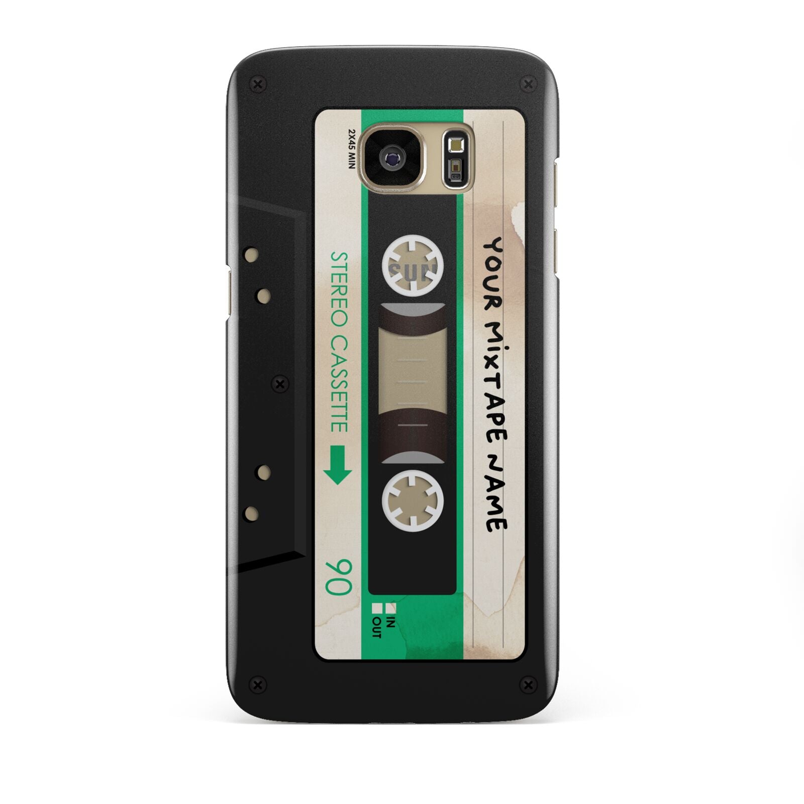 Personalised Black and Green Mixtape Samsung Galaxy S7 Edge Case