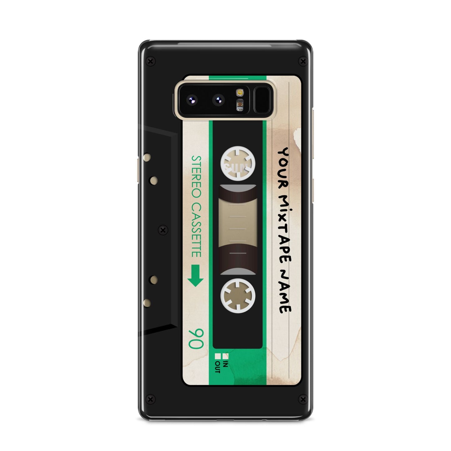 Personalised Black and Green Mixtape Samsung Galaxy S8 Case