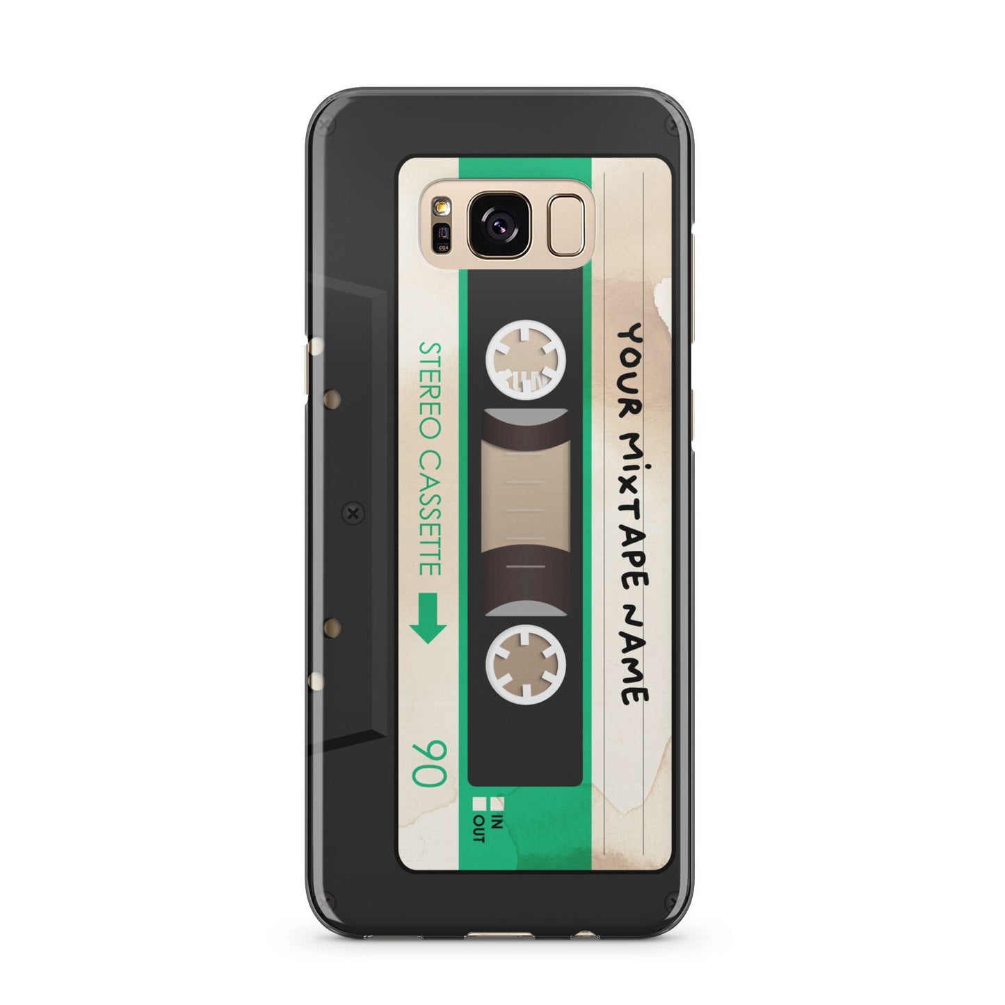 Personalised Black and Green Mixtape Samsung Galaxy S8 Plus Case