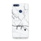 Personalised Black and White Marble with Handwriting Text Huawei P Smart Case