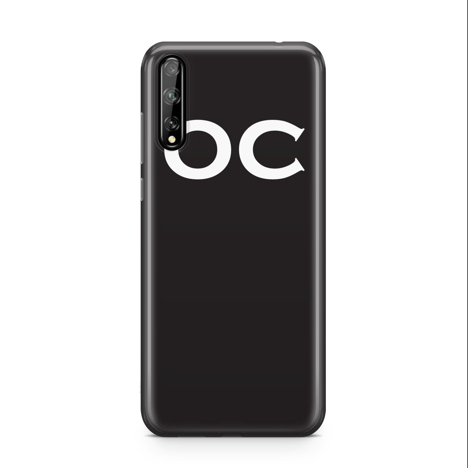 Personalised Black with Initials Huawei Enjoy 10s Phone Case