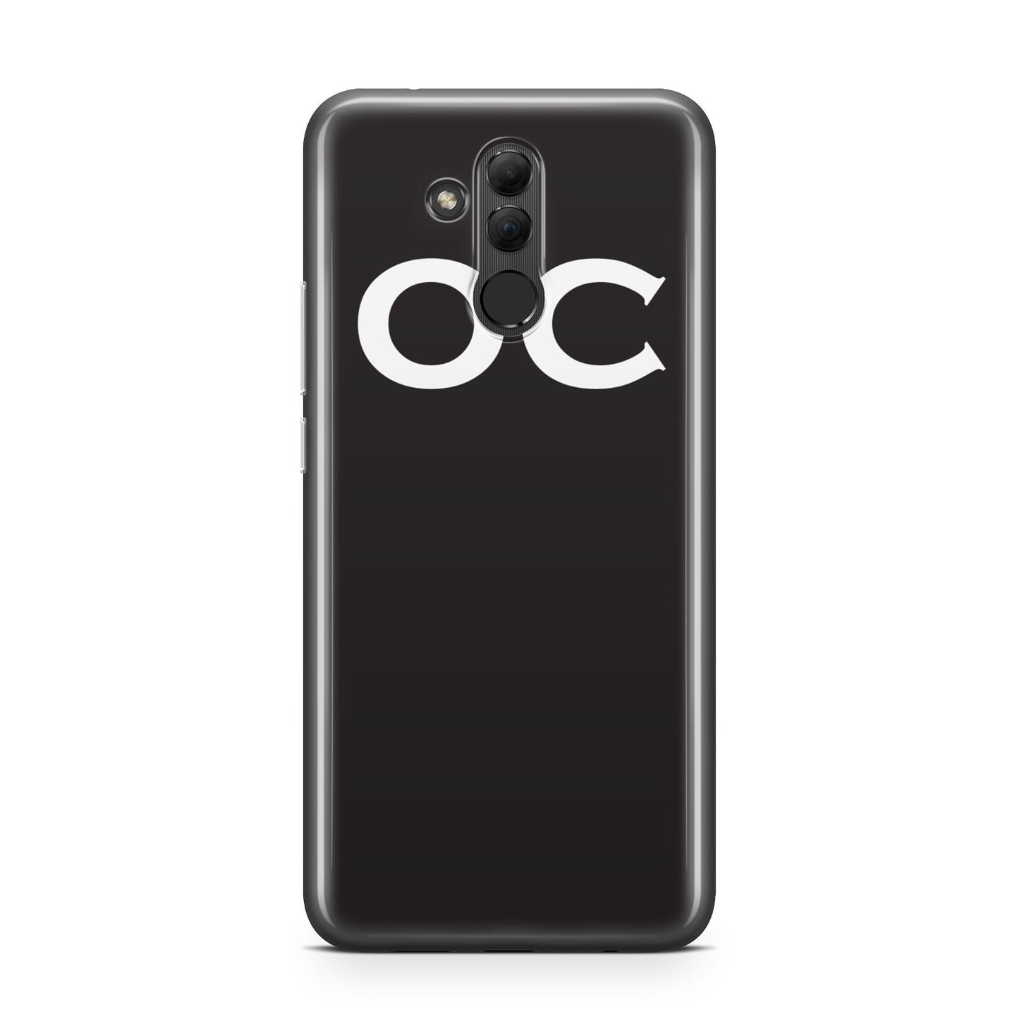 Personalised Black with Initials Huawei Mate 20 Lite
