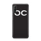 Personalised Black with Initials Huawei P Smart Pro 2019