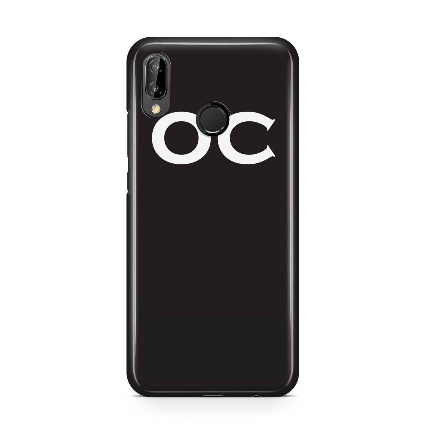 Personalised Black with Initials Huawei P20 Lite Phone Case