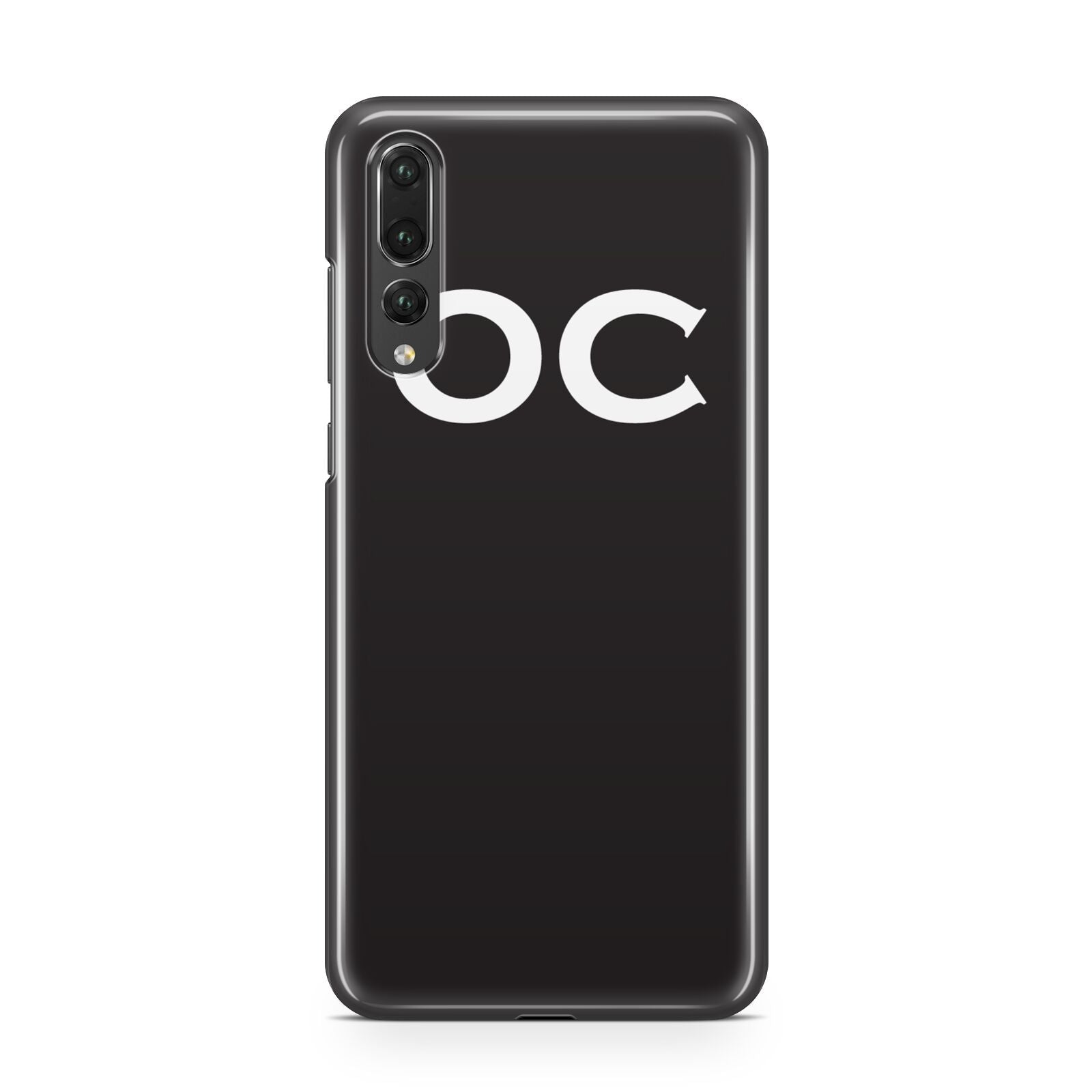 Personalised Black with Initials Huawei P20 Pro Phone Case