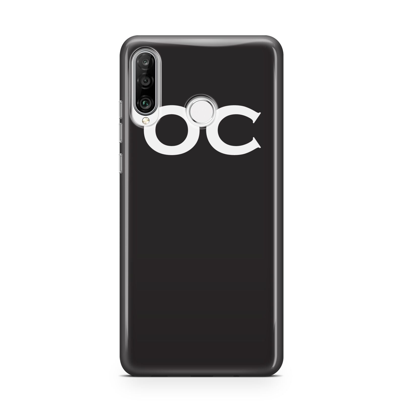 Personalised Black with Initials Huawei P30 Lite Phone Case