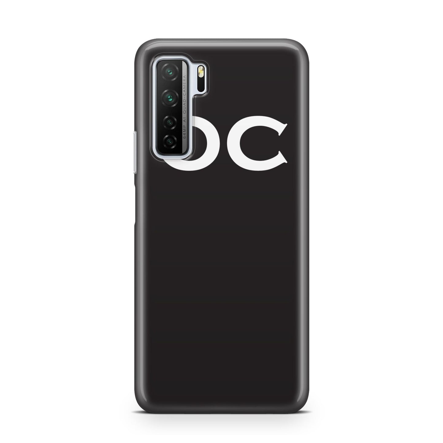Personalised Black with Initials Huawei P40 Lite 5G Phone Case