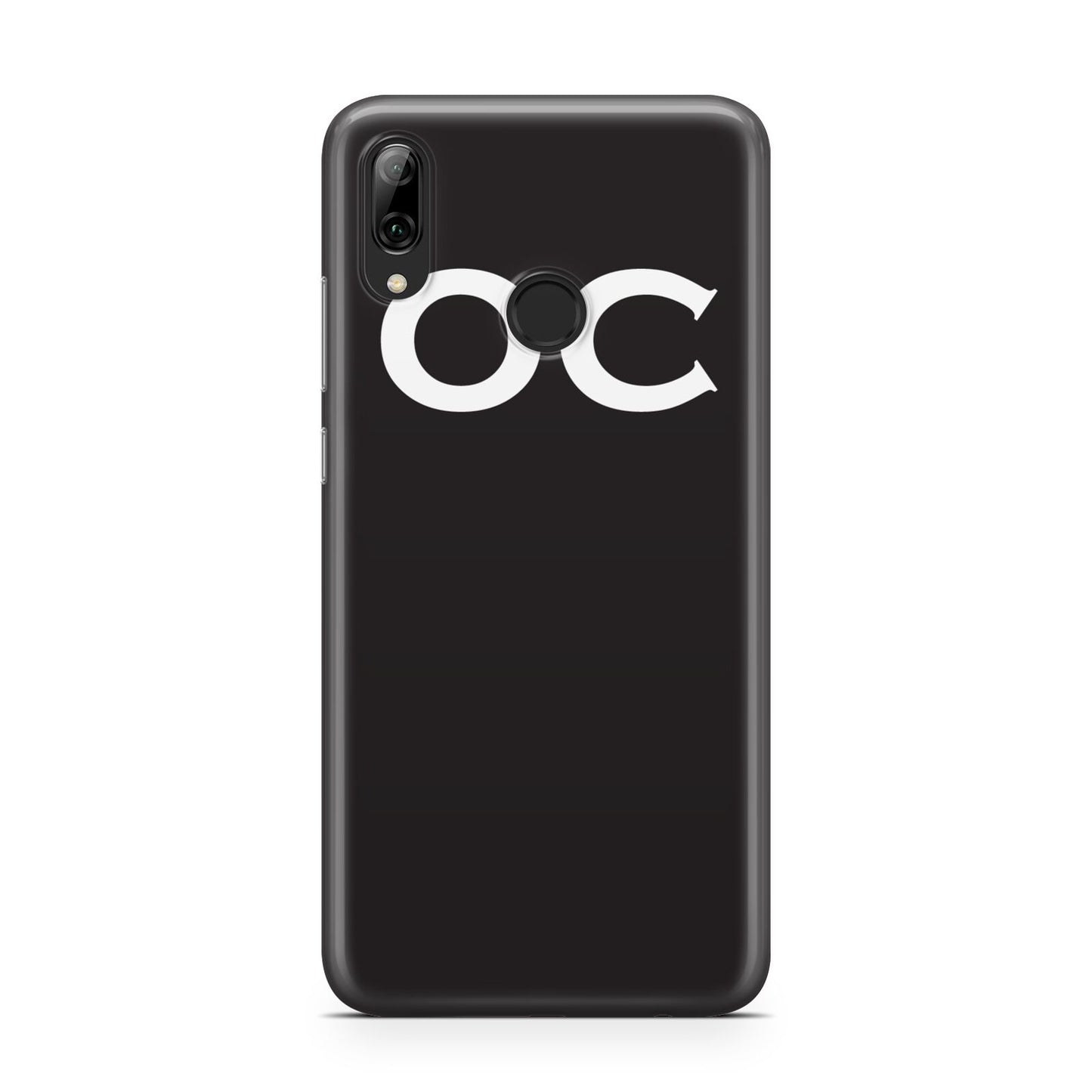 Personalised Black with Initials Huawei Y7 2019